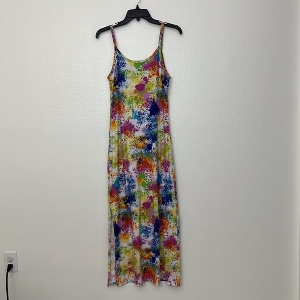 Paint Splash Boutique Maxi Stretch Dress SZ Large - Picture 10 of 11